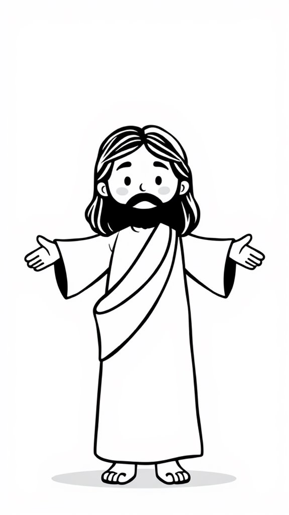 minimalist black and white jesus