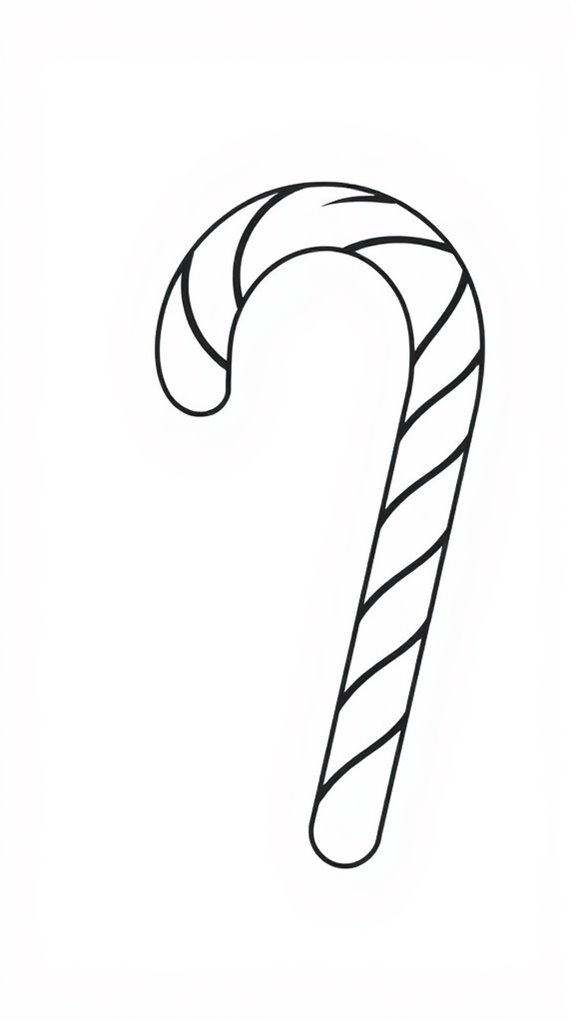 minimalist candy cane art