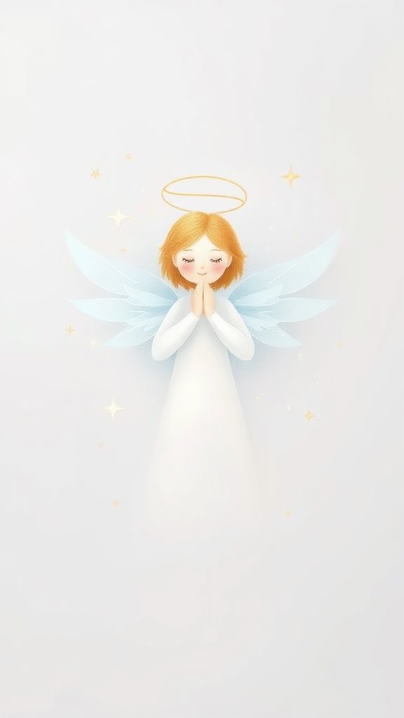 minimalist christmas angel artwork