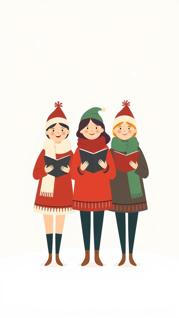 minimalist christmas carol icons