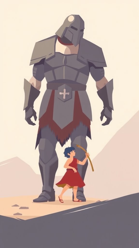 minimalist david goliath art