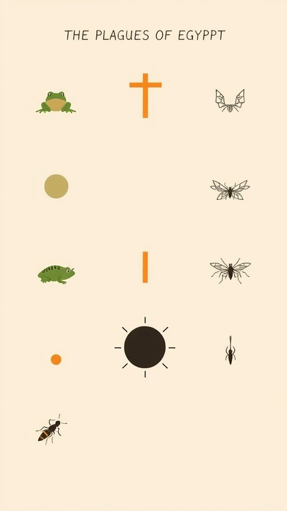 minimalist egypt plagues illustration