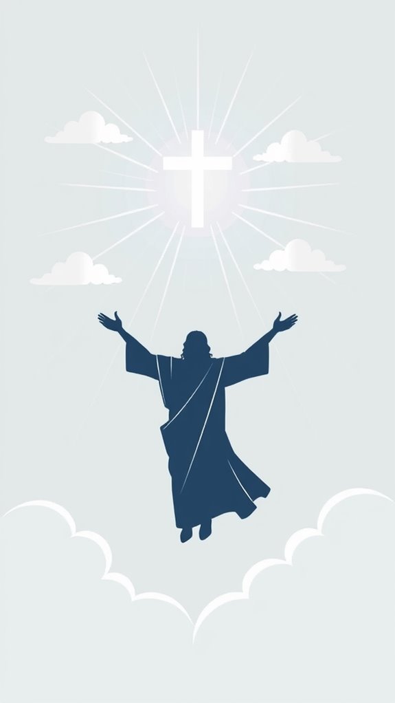 minimalist jesus ascension artwork
