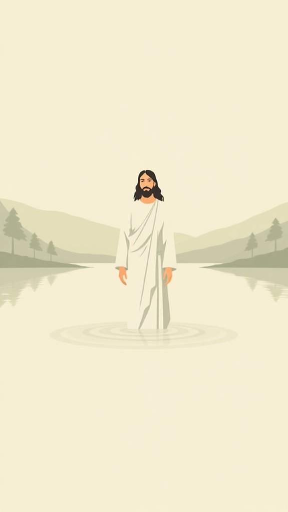 minimalist jesus baptism design