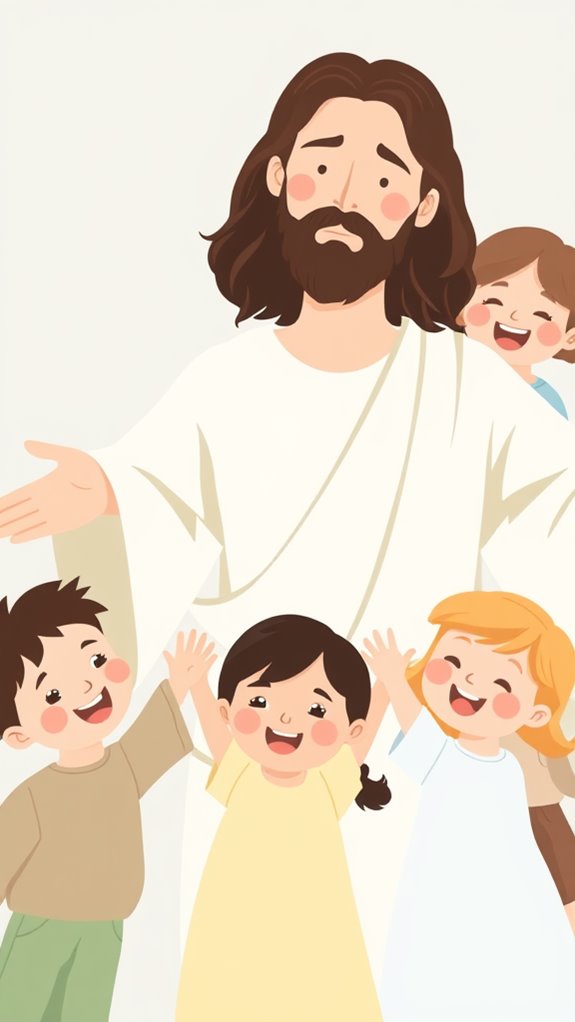minimalist jesus children icons
