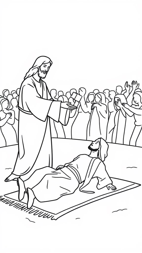 minimalist jesus healing art