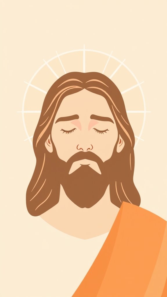 minimalist jesus illustration halo