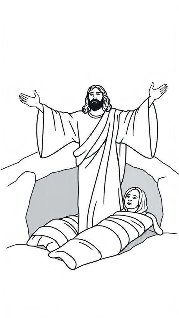 minimalist jesus lazarus art