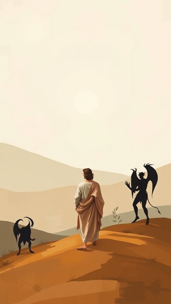 minimalist jesus temptation artwork