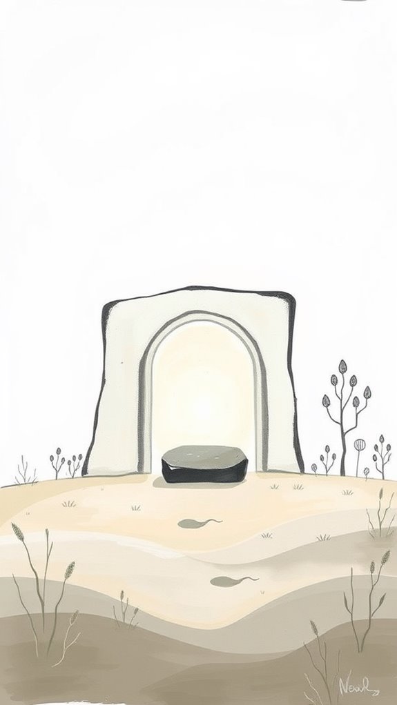 minimalist jesus tomb artwork