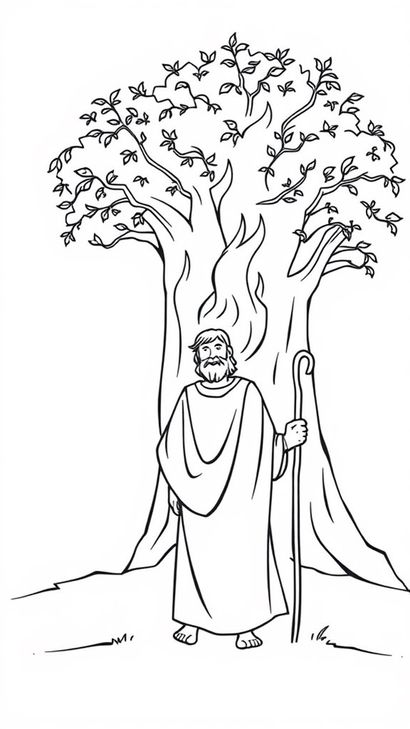 minimalist moses burning bush