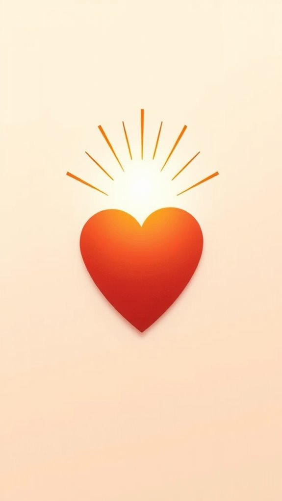 minimalist sacred heart design