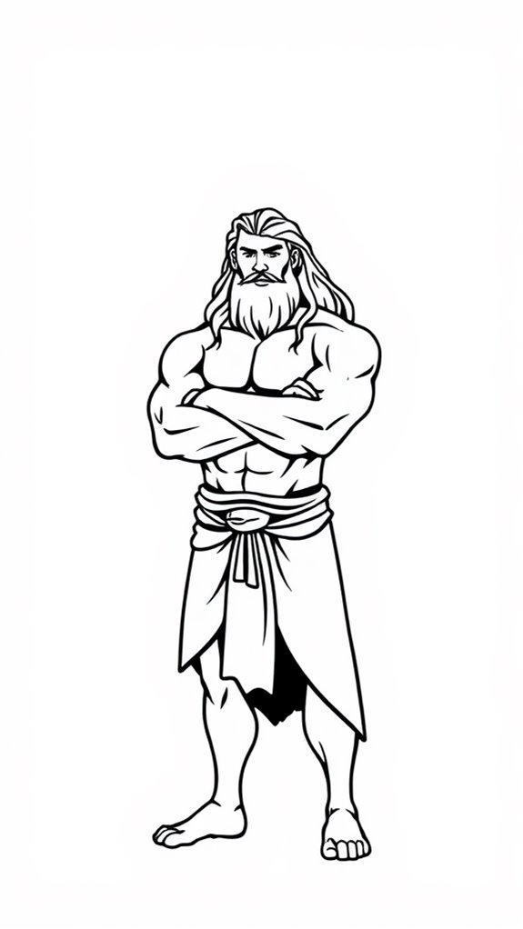 minimalist samson line art