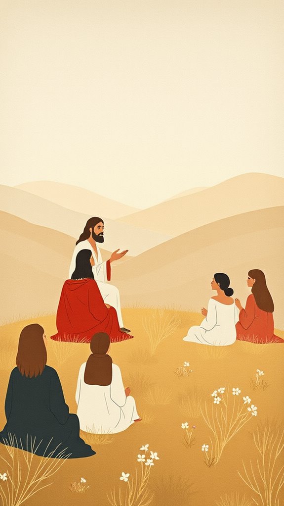 minimalist sermon mount fresco