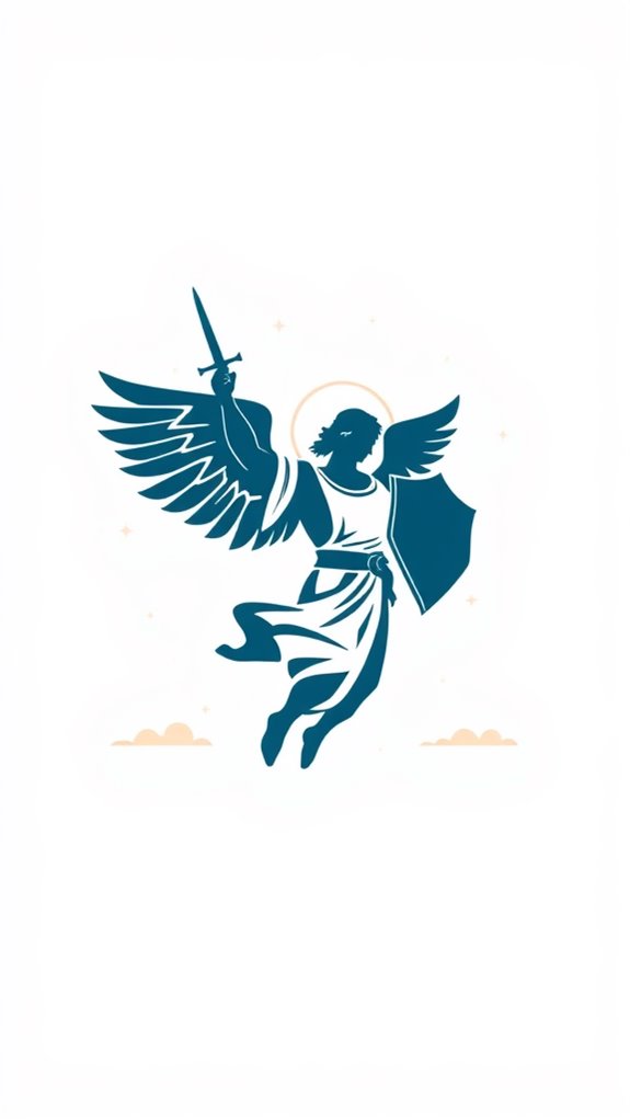 minimalist st michael artwork