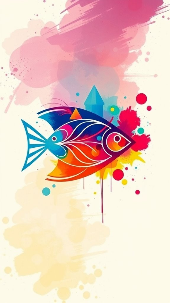 modern abstract fish symbol