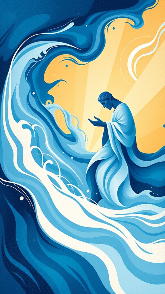 modern abstract jesus baptism