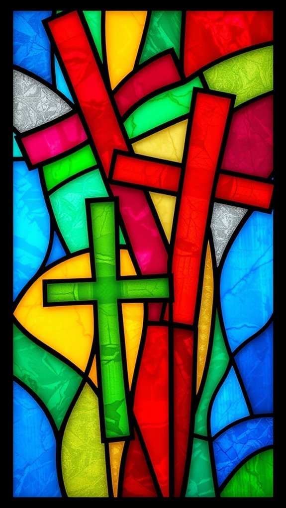 modern abstract stained glass