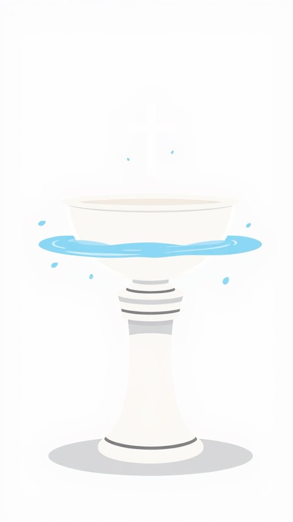 modern baptismal font imagery