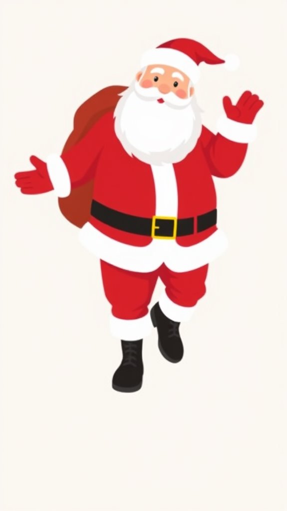 modern flat santa clipart