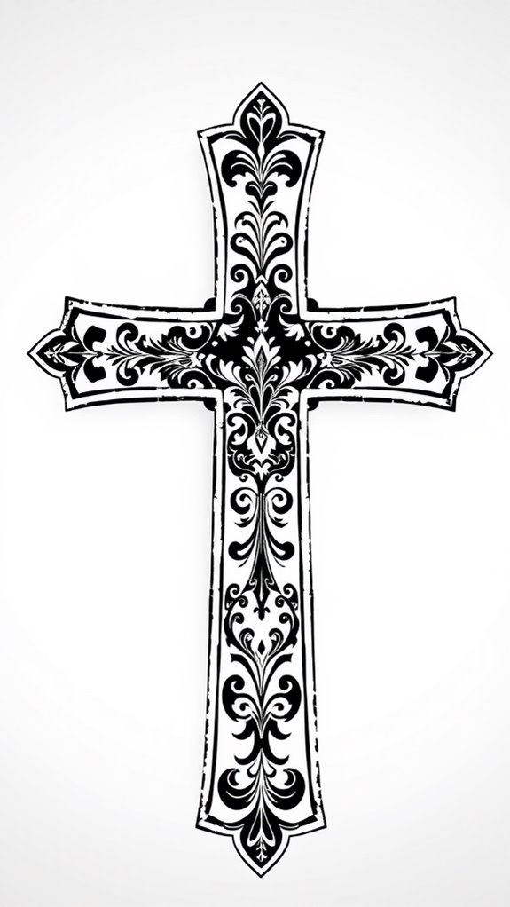 monochrome cross symbolism design