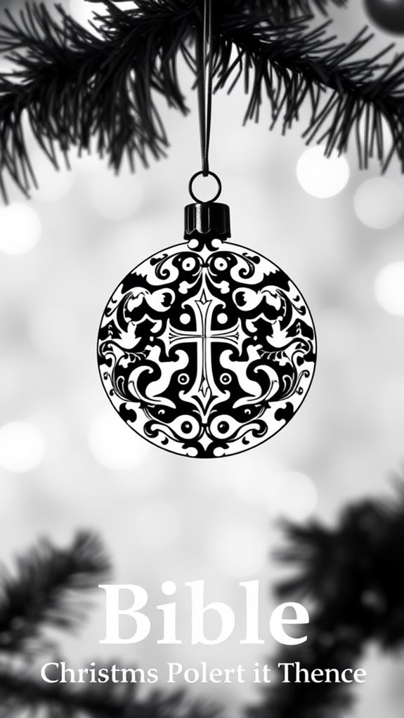 monochrome holiday decoration design