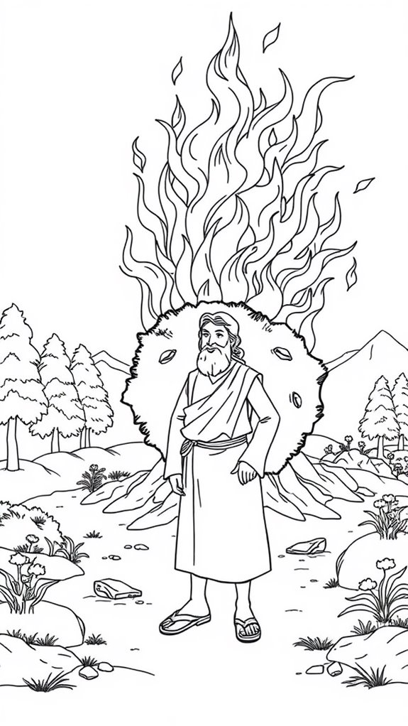 12 Moses And The Burning Bush Coloring Pages - Printable & Free To
