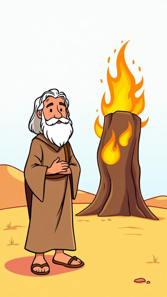 moses burning bush illustration