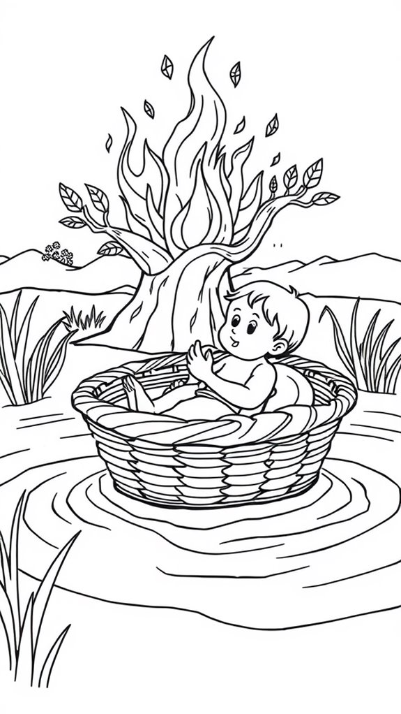 moses coloring page activity