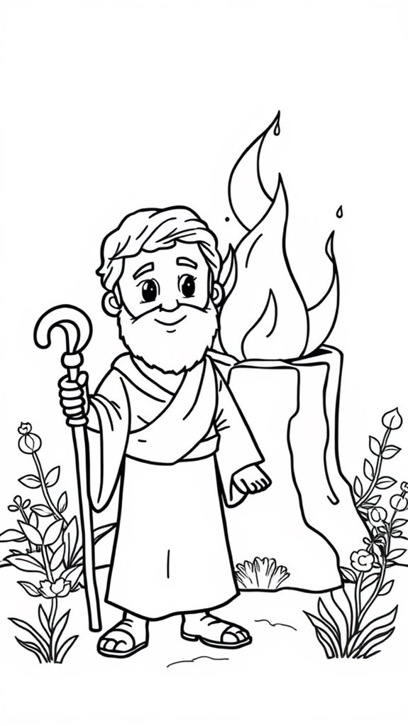 moses coloring page adventure