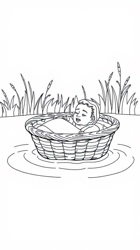 moses coloring page design