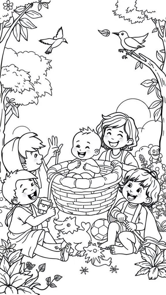 moses coloring page fun