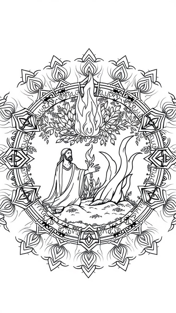 moses coloring page mandala