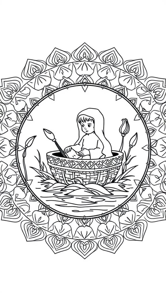 moses mandala coloring page
