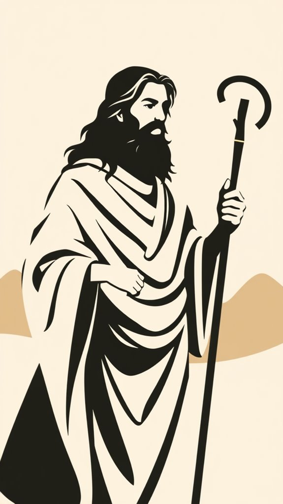 moses minimalist art depiction