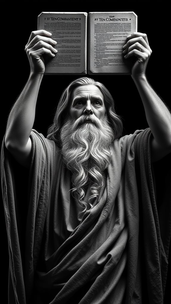 moses monochrome artistic representation