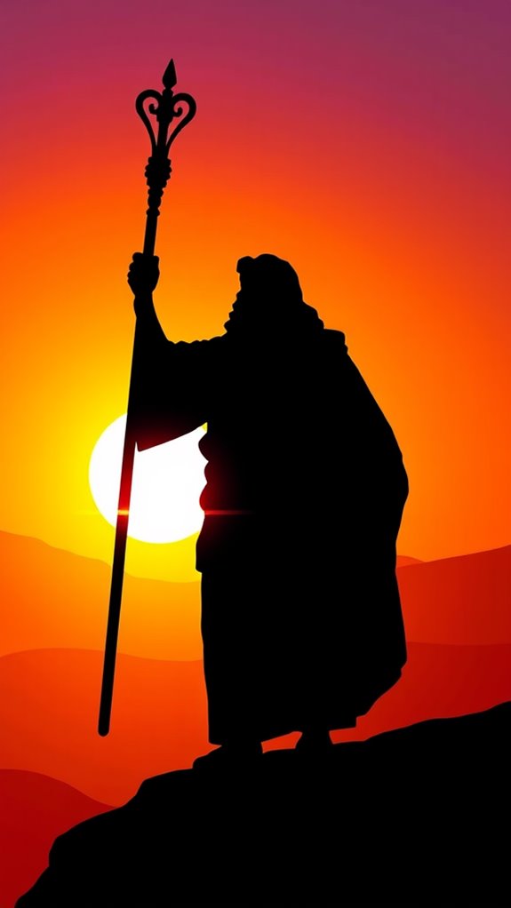 moses silhouette artwork depiction