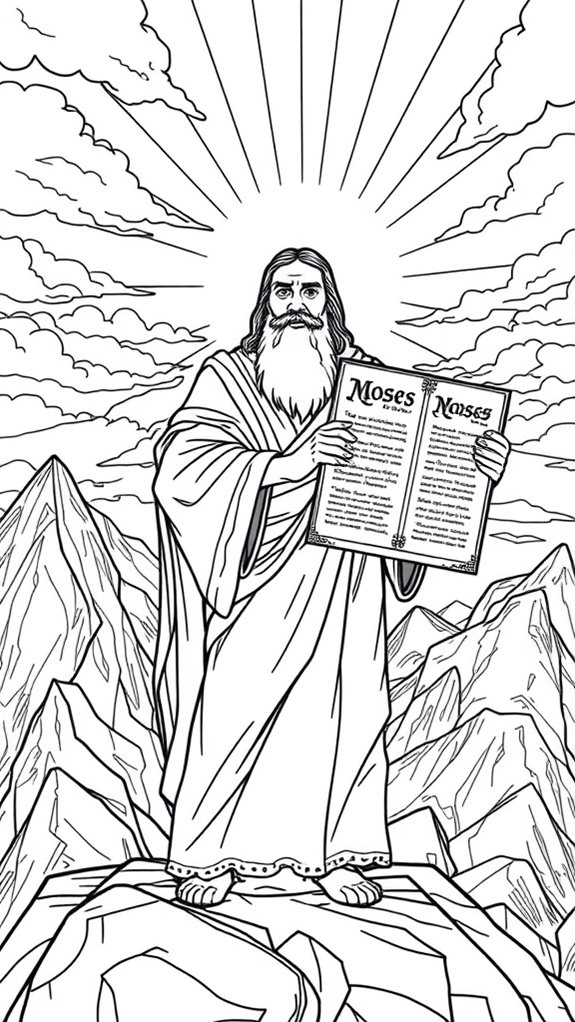 moses sinai coloring activity