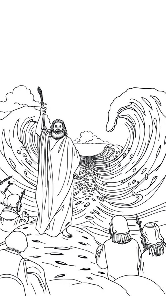 moses splits red sea