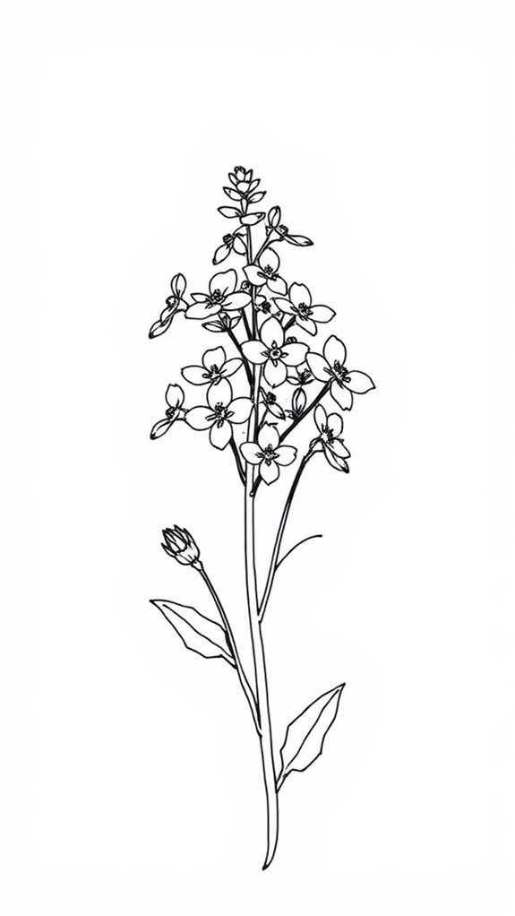 mustard flower coloring page