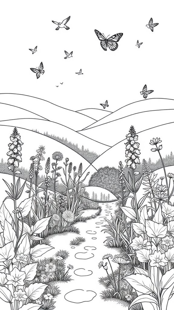 mustard plants garden coloring