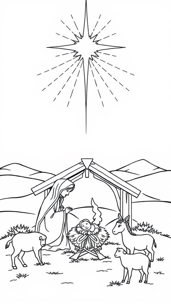 12 Star Of Bethlehem Coloring Pages Printable & Free To Download
