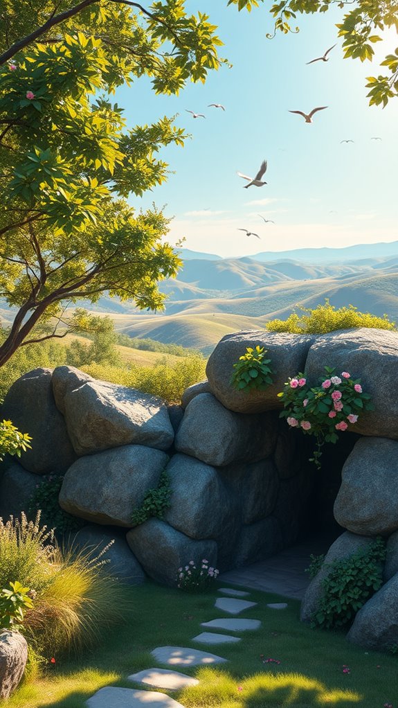 nature background jesus tomb