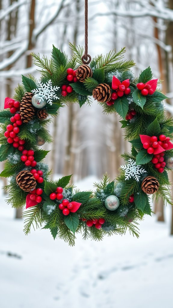 nature inspired christmas wreath