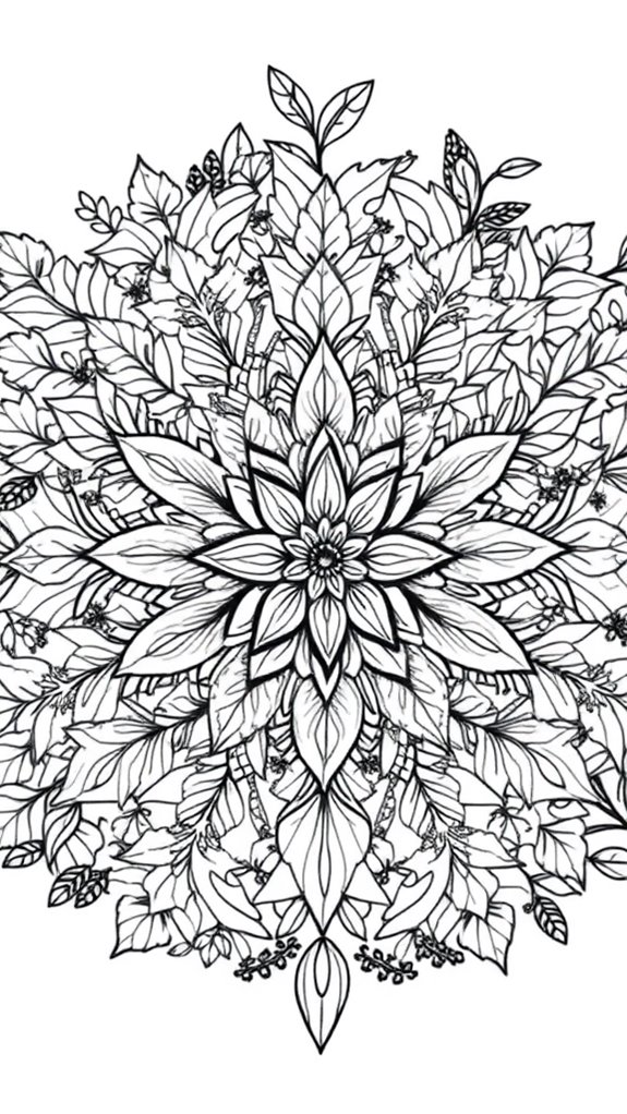 nature mandala coloring page