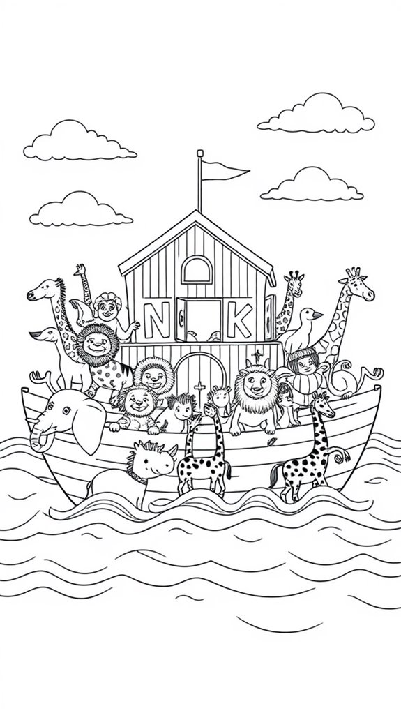 12 Noah'S Ark Coloring Pages Printable & Free To Download
