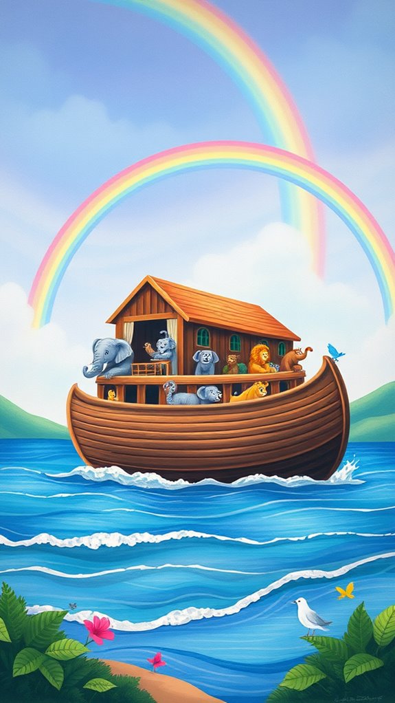 noah s ark colorful artwork