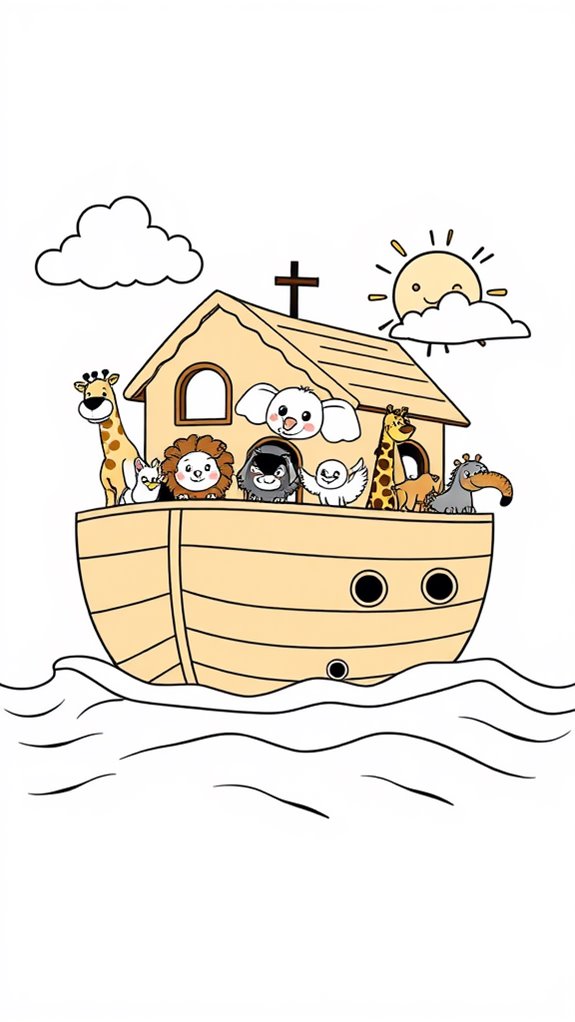 noah s ark coloring page
