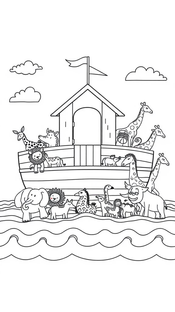 12 Noah'S Ark Coloring Pages - Printable & Free To Download ...