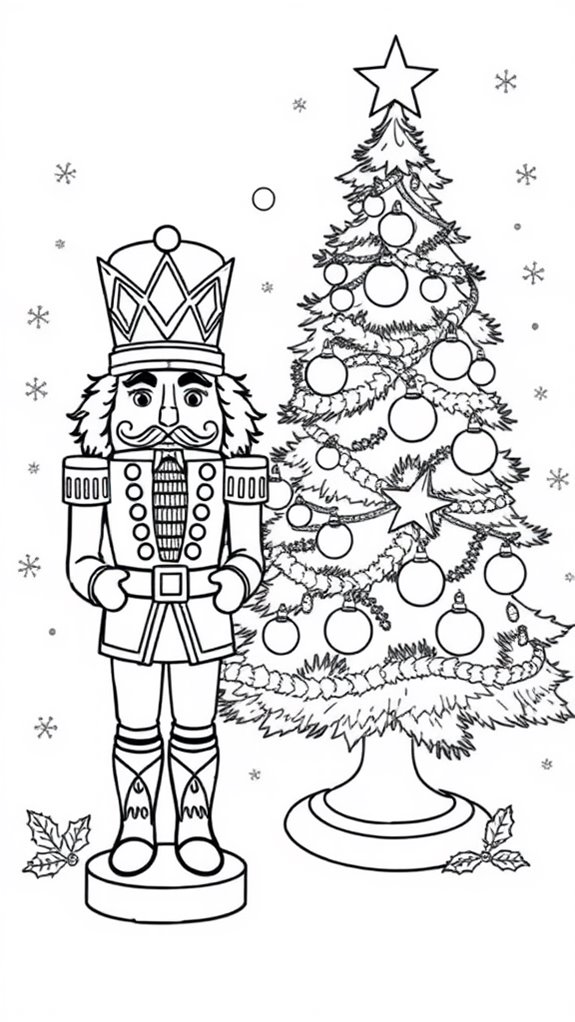 nutcracker christmas coloring page